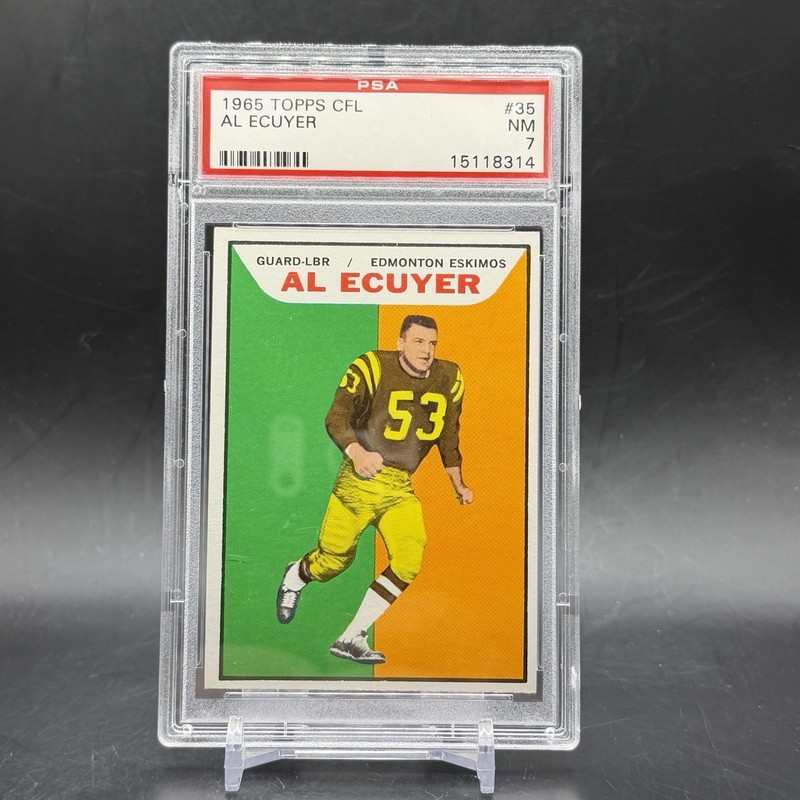 1965 Topps CFL #35 Al Ecuyer Edmonton Eskimos Vintage Football Card PSA 7