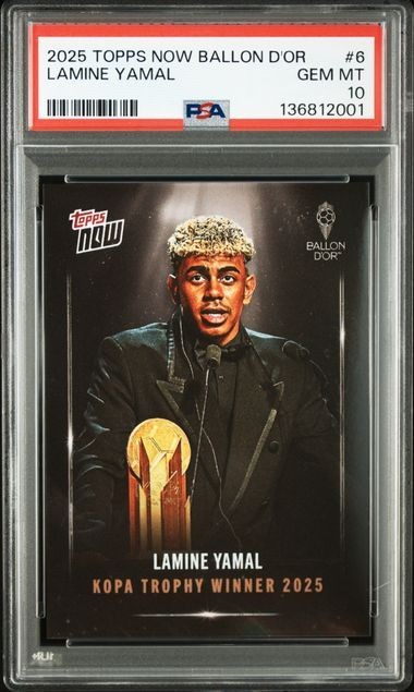 PSA10 2025 TOPPS NOW BALLON D'OR 6 LAMINE YAMAL
