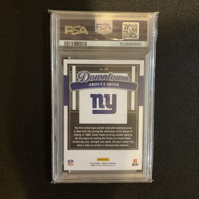 2025 NFL Donruss Abdul Carter Downtown PSA 10  Chaser Pack - READ view 2