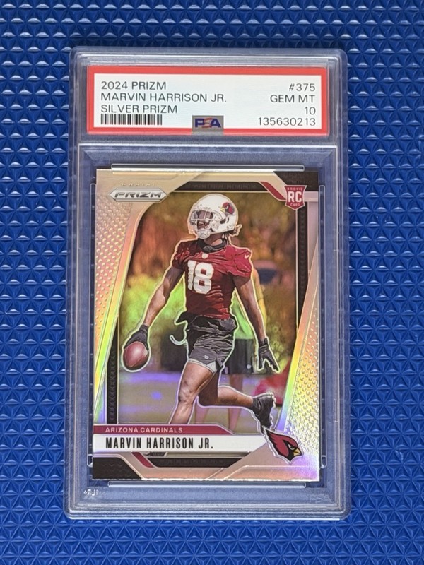 2024 Panini Prizm Marvin Harrison Jr. #375 Silver Prizm Rookie PSA GEM MT 10