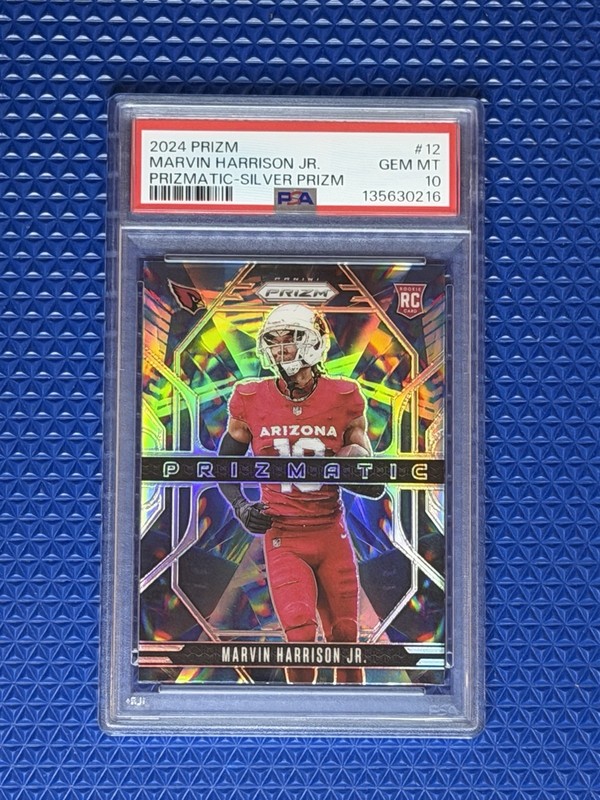 2024 Panini Prizm Prizmatic Marvin Harrison Jr #12 Silver Prizm RC PSA GEM MT 10