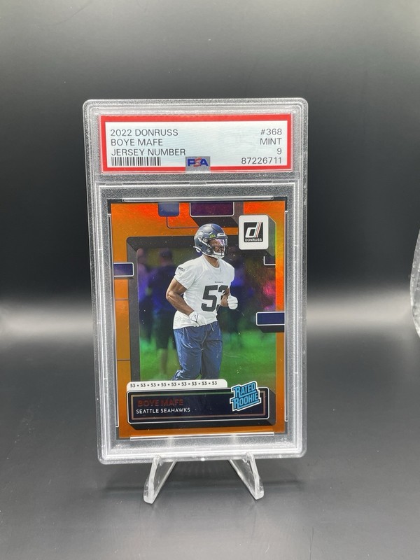 2022 Donruss #368 Boye Mafe Jersey Number #/53 PSA 9