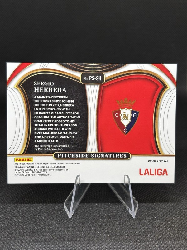 2024-25 Panini Select La Liga - Sergio Herrera Pitchside Signatures #PS-SH view 2