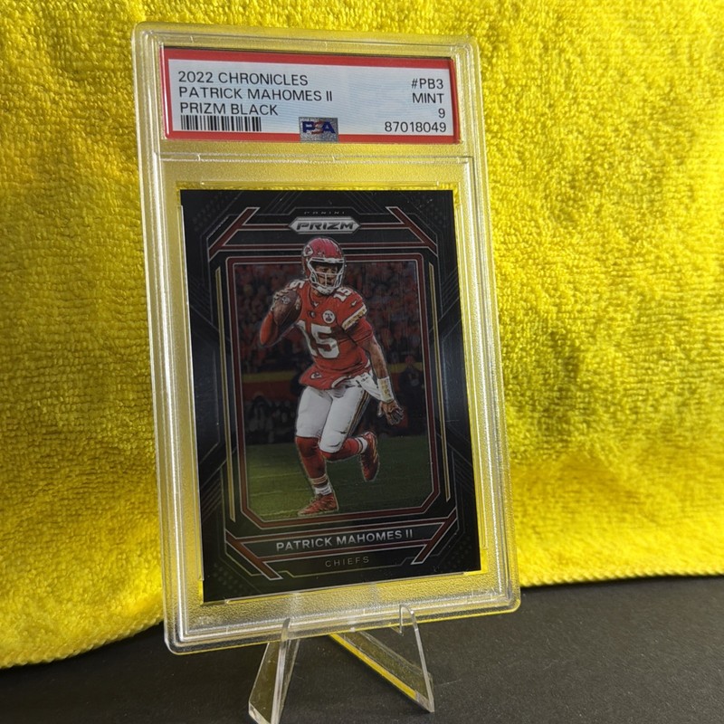 2022 PANINI CHRONICLES PRIZM BLACK #PB3 PATRICK MAHOMES II PSA MINT 9