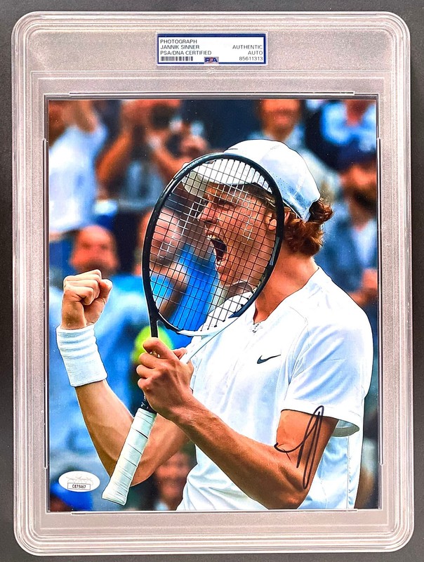 Jannik Sinner 8x10 Photo Signed - Tennis Autograph - PSA/DNA Slabbed