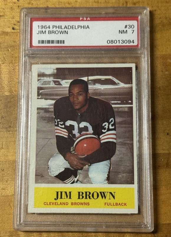 1964 Philadelphia #30 Jim Brown PSA 7 Browns HOF Greatest!