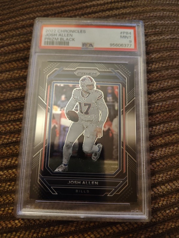 2022 Chronicles Josh Allen prism black PSA 9 view 2