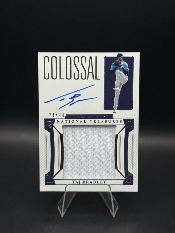 2023 National Treasures Taj Bradley Colossal Patch Auto  /99 🔥 Rays