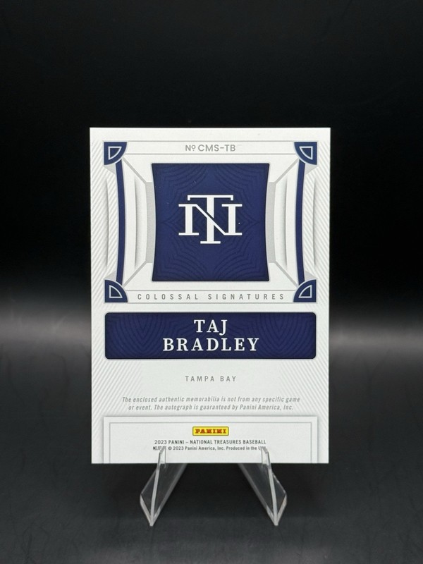 2023 National Treasures Taj Bradley Colossal Patch Auto  /99 🔥 Rays view 2