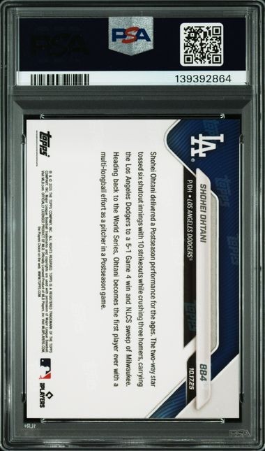 PSA10 2025 TOPPS NOW 884 SHOHEI OHTANI view 2