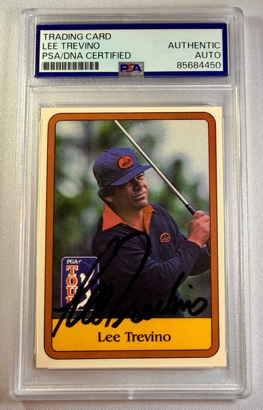 1981 Donruss Golf Lee Trevino Champion Signed Auto Rookie RC Card #2 PSA DNA
