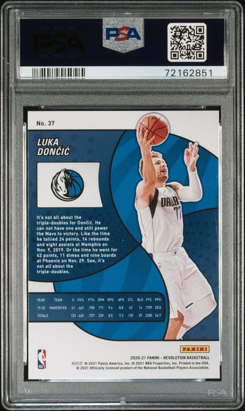 2020 PANINI REVOLUTION LUKA DONCIC #37 PSA 10 view 2