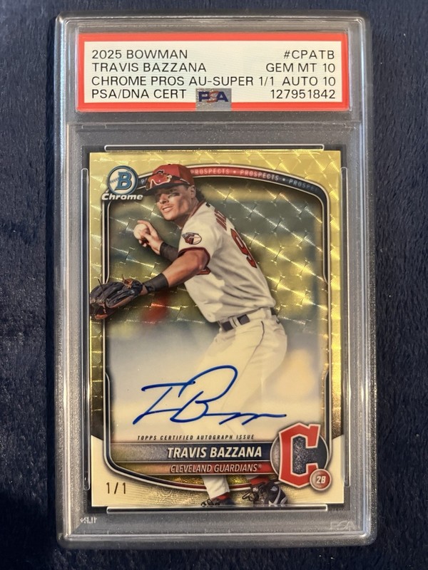 2025 Bowman Chrome Travis Bazzana Superfractor 1/1 PSA 10 Auto 10 💎 🇦🇺 💎 