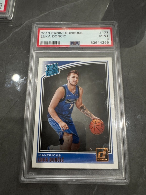 2018-19 Luka Doncic Panini Donruss RATED ROOKIE Rc 177 Mavericks PSA 9