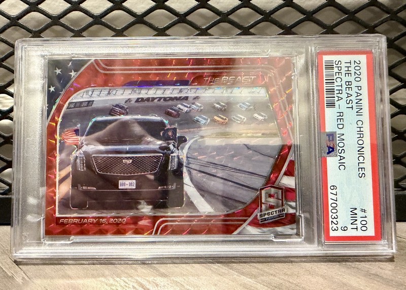 2020 Chronicles The Beast Donald  Trump NASCAR Spectra Red Mosiac #/25 PSA 9