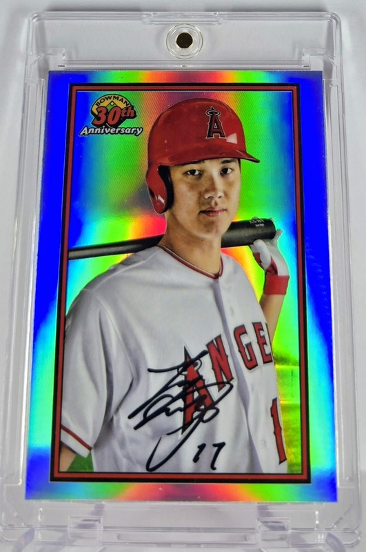 Shohei Ohtani RARE REFRACTOR INVESTMENT CARD TOPPS CHROME ROOKIE OF THE YEAR MVP