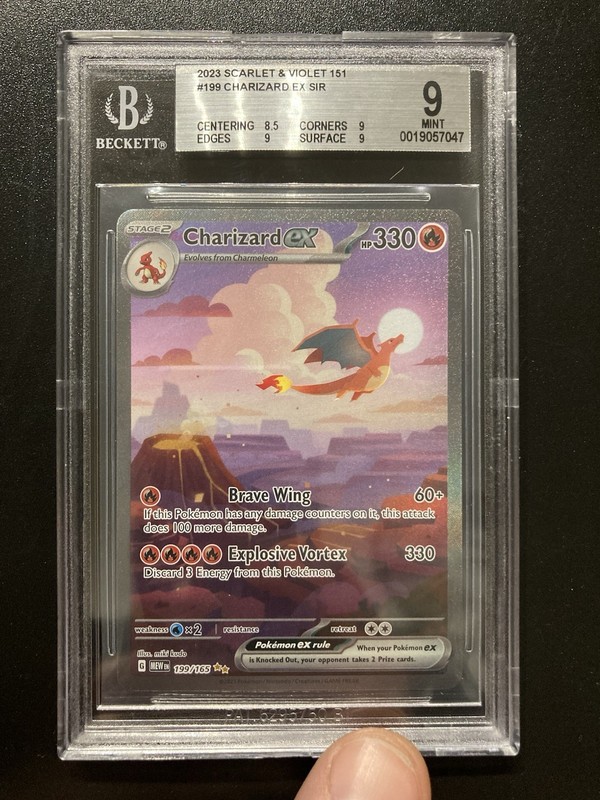 Pokemon Graded Card Charizard EX SIR Scarlet & Violet 151 Beckett BGS 9