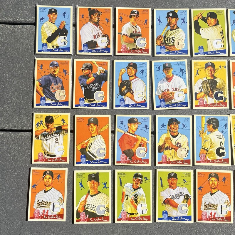 32x 2008 Upper Deck Goudey Game Used Jersey Patch Relic Lot Rivera Ripken Ortiz view 2