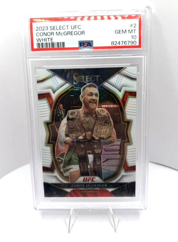 2023 Panini Select UFC - Concourse Conor McGregor #2 White Prizm /125 PSA 10