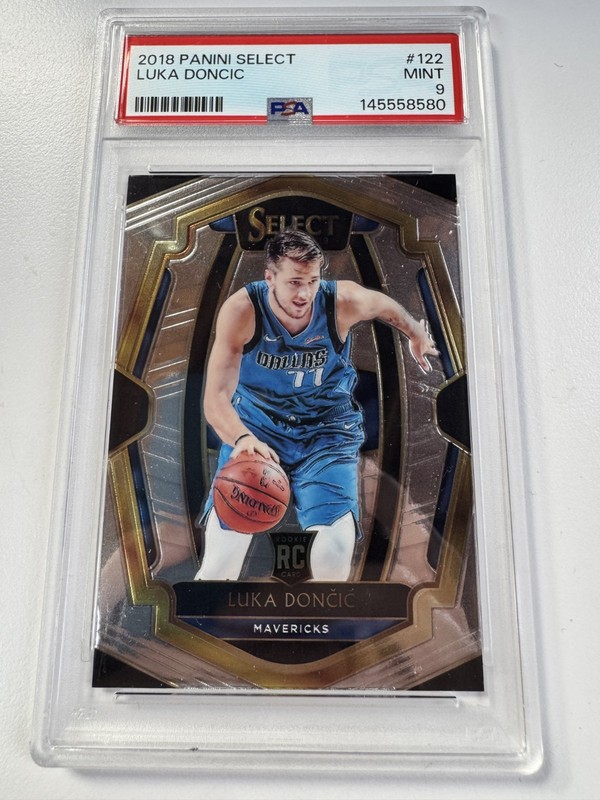 2018 Luka Doncic Panini Select Premier Level Rookie #122 PSA 9