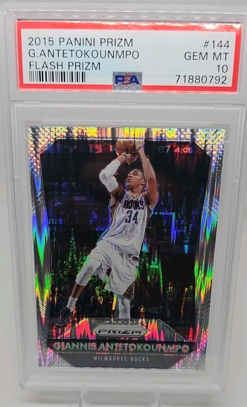 2015-16 Panini Prizm - Giannis Antetokounmpo #144 Flash Prizm psa gem mint 10
