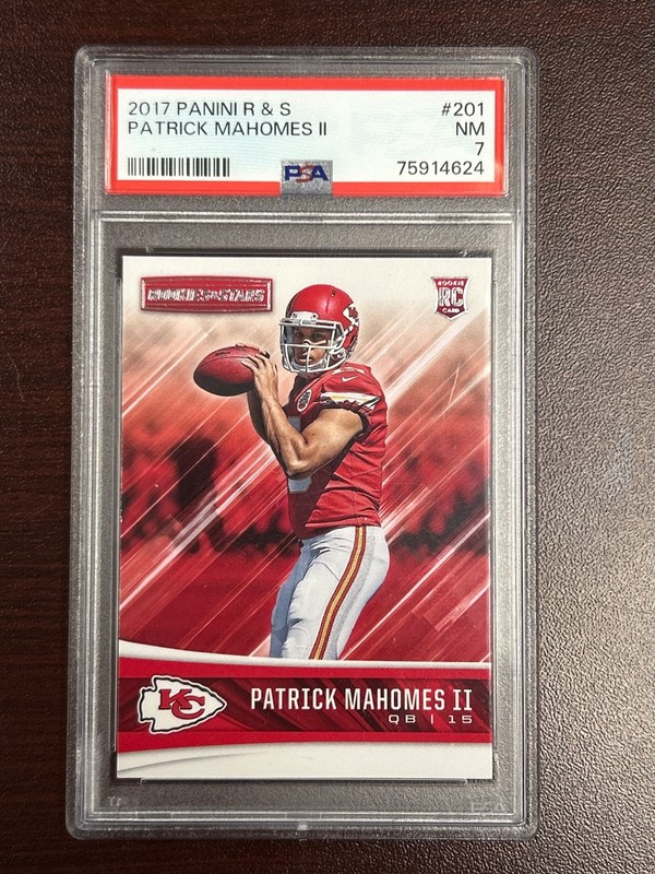 2017 Panini Rookies and Stars #201 Patrick Mahomes II RC  PSA 7 NM