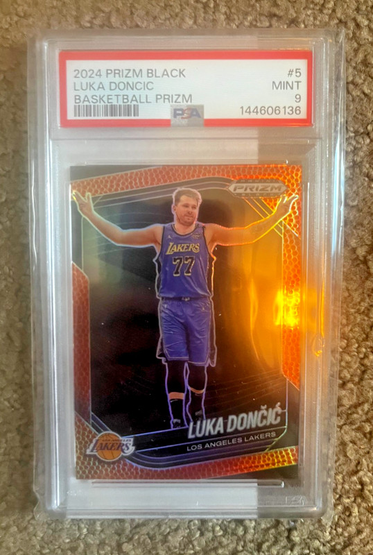 Luka Doncic 2024-25 Panini Prizm Black Basketball Prizm #5 094/225 PSA 9 Mint