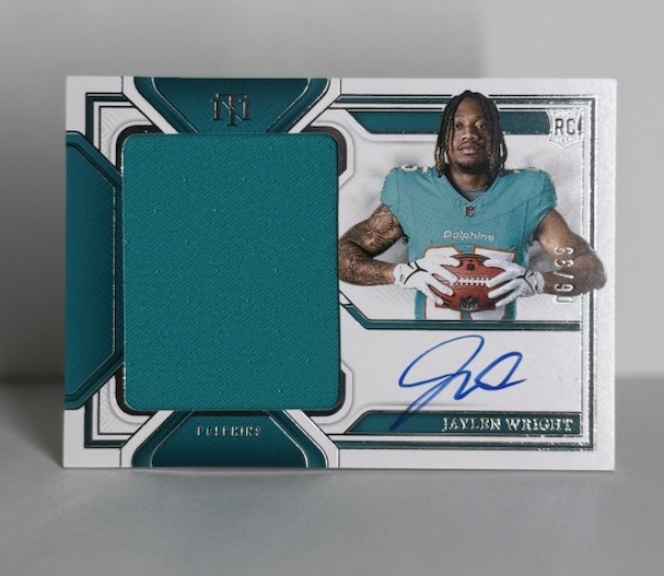 Jaylen Wright National Treasures RPA /99 Rookie Patch Auto RC 2024