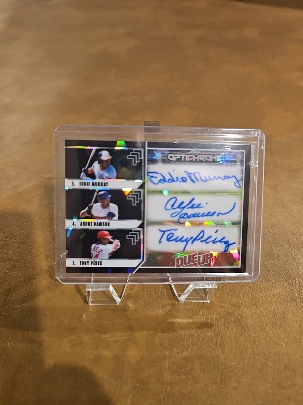 2025 Leaf Optichrome Eddie Murray Andre Dawson Tony Perez Triple Auto 1/1