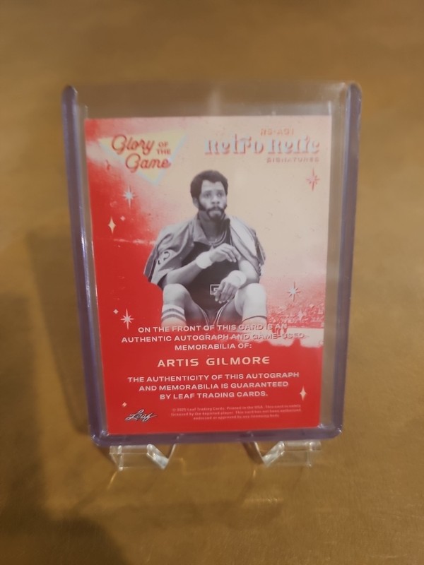Artis Gilmore 2025 Game Used Auto Jersey Glory Of The Game 2/7 view 2