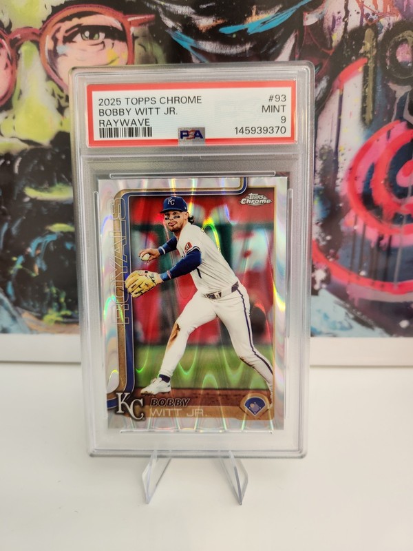 2025 Topps Chrome Bobby Witt Jr. #93 RayWave Refractor Kansas City Royals PSA 9