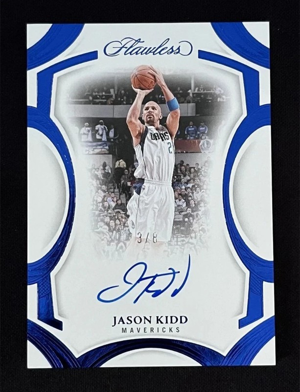 Jason Kidd 2024-25 Panini Flawless Frame Signatures AUTO /8 SSP ON CARD HOF DAL