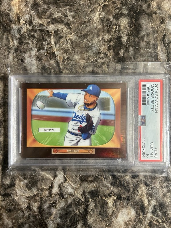 2024 Bowman Anime 1955 Mookie Betts GEM Mint PSA 10 #BA8 Los Angeles Dodgers MLB