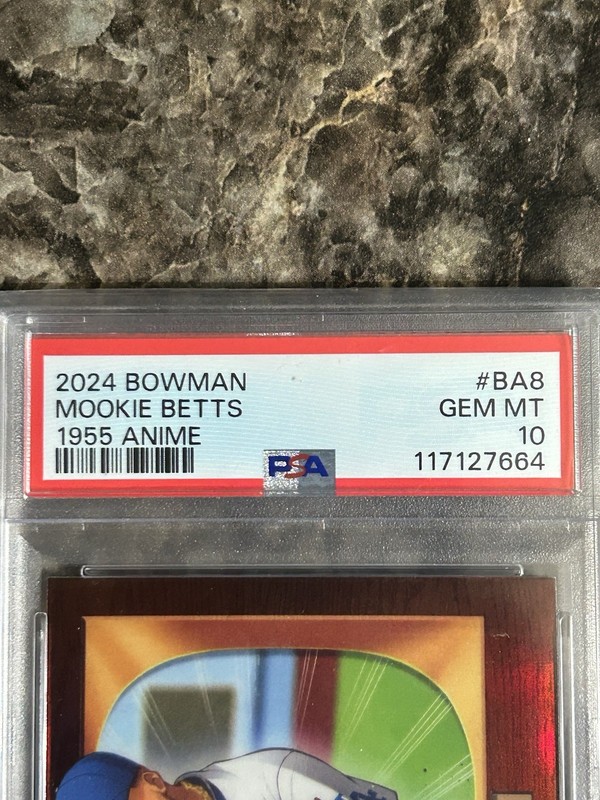 2024 Bowman Anime 1955 Mookie Betts GEM Mint PSA 10 #BA8 Los Angeles Dodgers MLB view 2