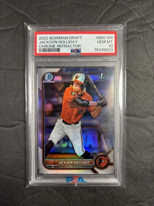 2022 Bowman Chrome Jackson Holliday Refractor PSA 10