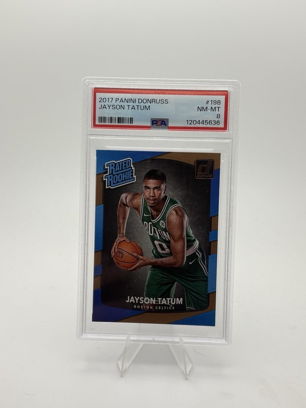 Panini 2017-18 Donruss Rated Rookie Jayson Tatum #198 PSA 8 Boston Celtics