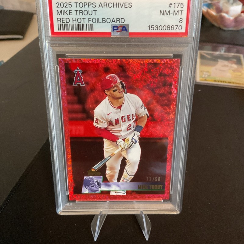 2025 Archives Mike Trout Red Hot Foilboard /50