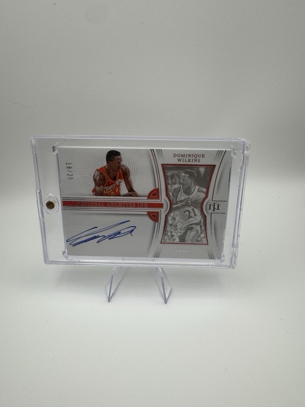 Panini 2022-23 National Treasures Dominique Wilkins Archives Ink Auto /25 Hawks