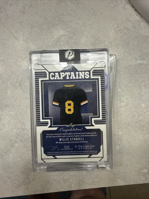 C-26 2021 Willie Stargell Leaf Game Used Jersey Card view 2