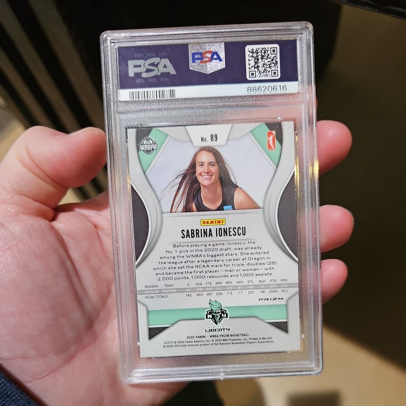 2020 Prizm WNBA Sabrina Ionescu #89 RC Silver Prizm PSA 9  view 2