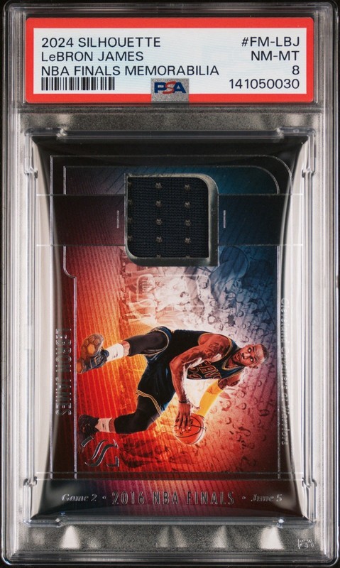 PSA 8 - 2024-25 Silhouette LeBron James 2016 NBA Finals Patch Game Worn Jersey
