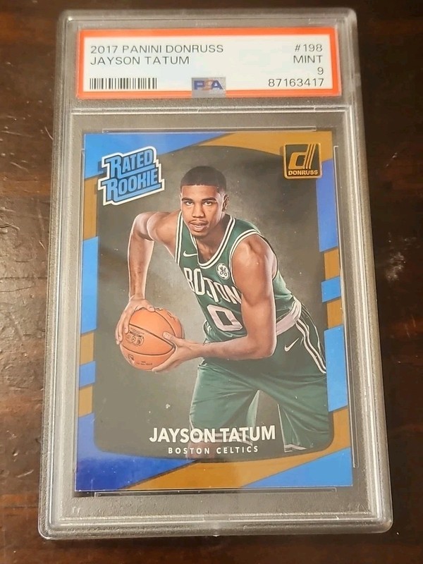 2017 Panini Donruss Jayson Tatum Rookie Card PSA 9 Mint Celtics #198