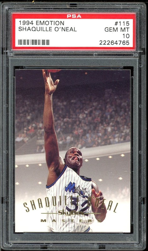 1994 SkyBox E-Motion #115 Shaquille O'Neal PSA 10