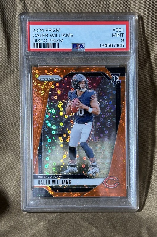 🔥2024 Panini Prizm Caleb Williams Disco Prizm PSA 9 Chicago Bears Rookie🔥 view 1