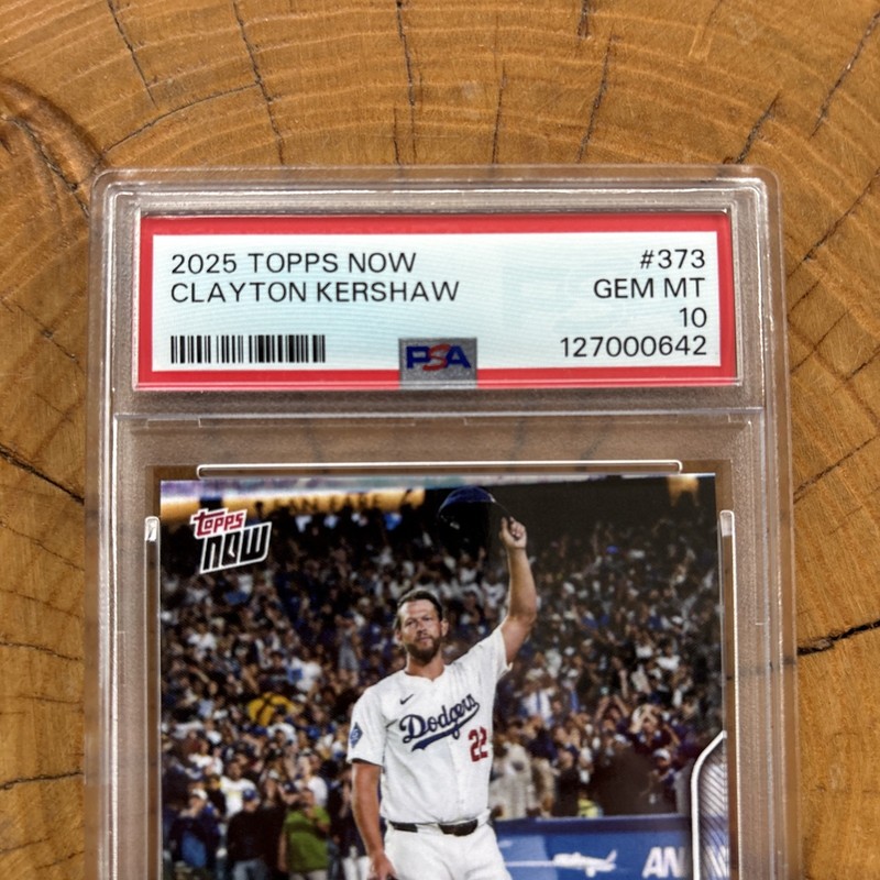 2025 Topps Now CLAYTON KERSHAW #373 - PSA-10 Los Angeles DODGERS - 3000 Ks view 2