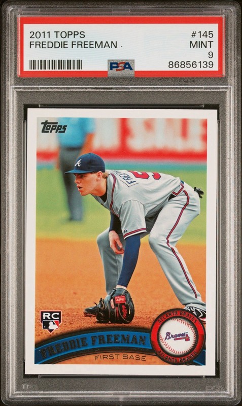 2011 TOPPS FREDDIE FREEMAN ROOKIE CARD #145 PSA 9