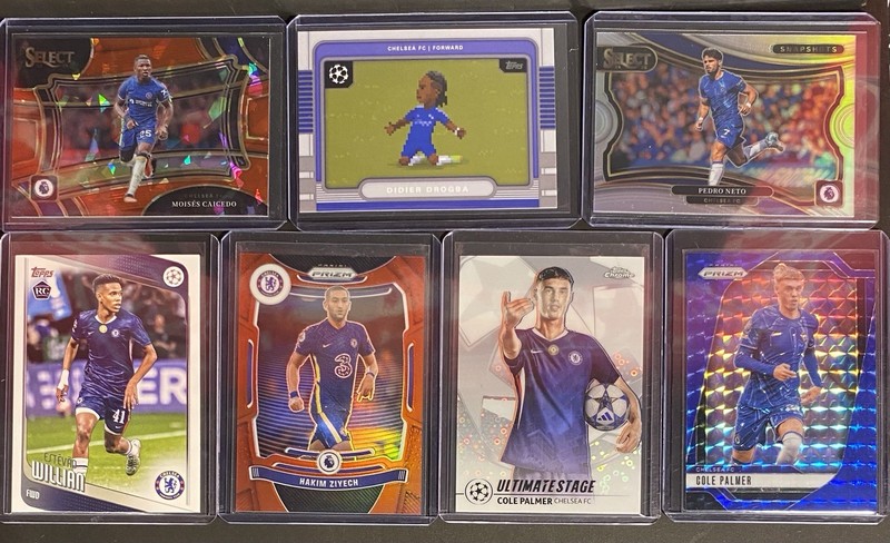 Chelsea Soccer Card Lot Cole Palmer Estevao RC Caicedo Drogba Terry