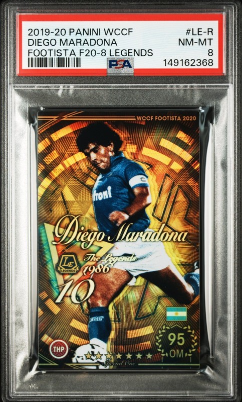 PSA8 DIEGO MARADONA 2019 PANINI WCCF FOOTISTA F20-8 #LE-R  F20-8