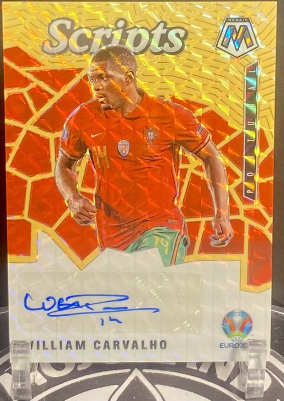 William Carvalho Auto 1/5 Fluorescent Purple Mosaic UEFA Scripts Portugal