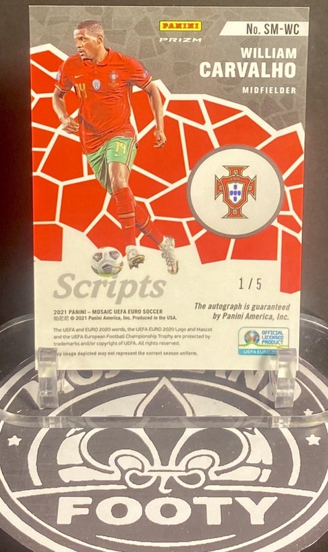 William Carvalho Auto 1/5 Fluorescent Purple Mosaic UEFA Scripts Portugal view 2